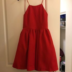 Lulu’s red backless dress